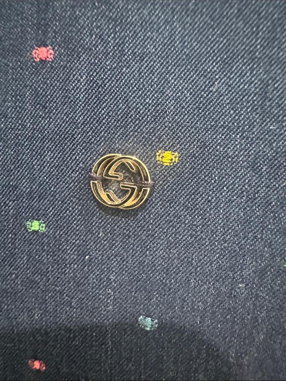 Gucci Kids Denim multi color Confetti Dress Size 10 GG Italy - Picture 4 of 17